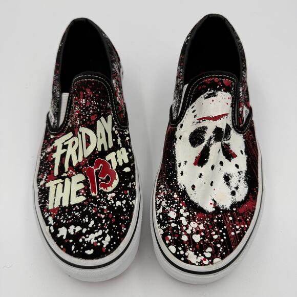 VANS Other - VANS x Friday The 13th Slip-On Jason Voorhees 6.5 Men 8 Women Glow in The Dark